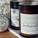 Load image into Gallery viewer, Bridesmaid and maid of honour proposal candles amber jars
