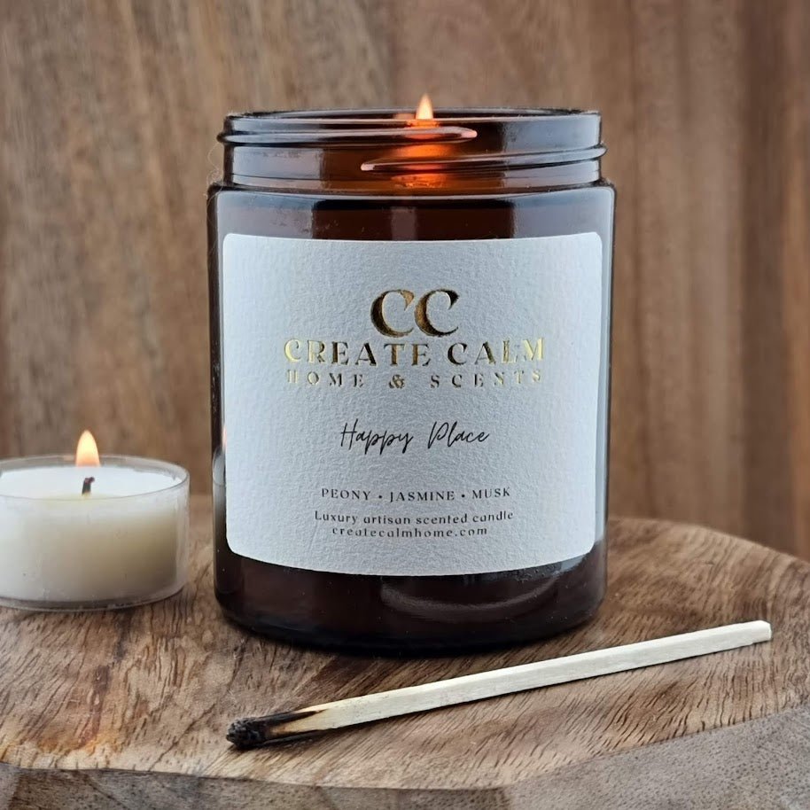 Amber One Wick Apothecary Candle - Create Calm Home & Scents Ltd